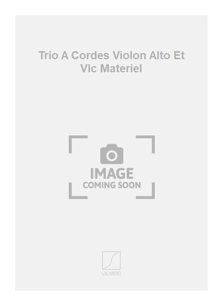 Trio A Cordes Violon Alto Et Vlc Materiel